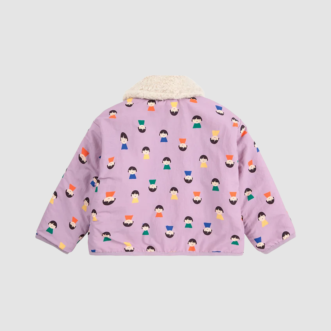 Games Pawns All Over Reversible Sheepskin Jacket