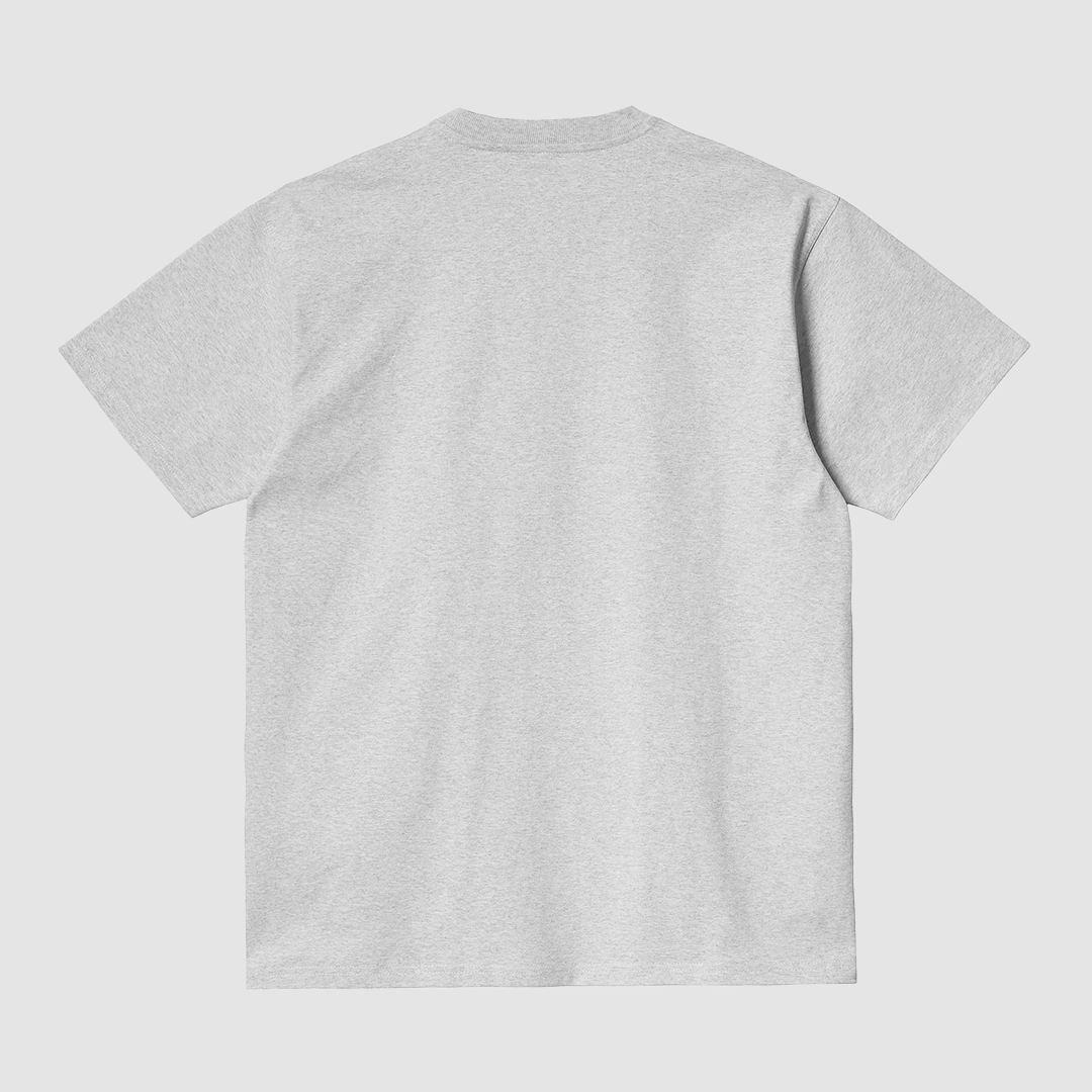 S/S American Script T-Shirt Ash Heather