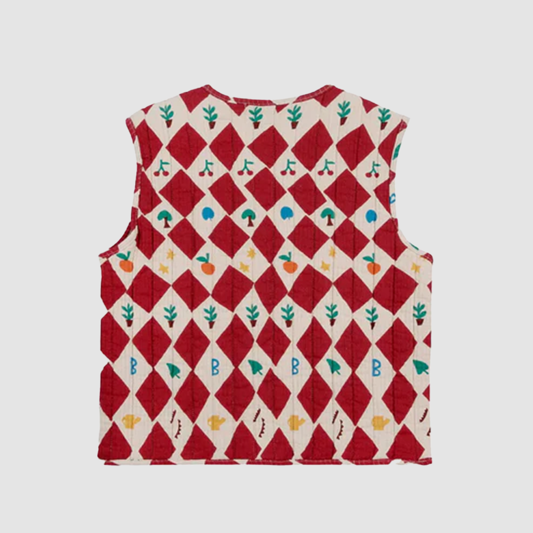 Harlequin All Over Quilted Vest