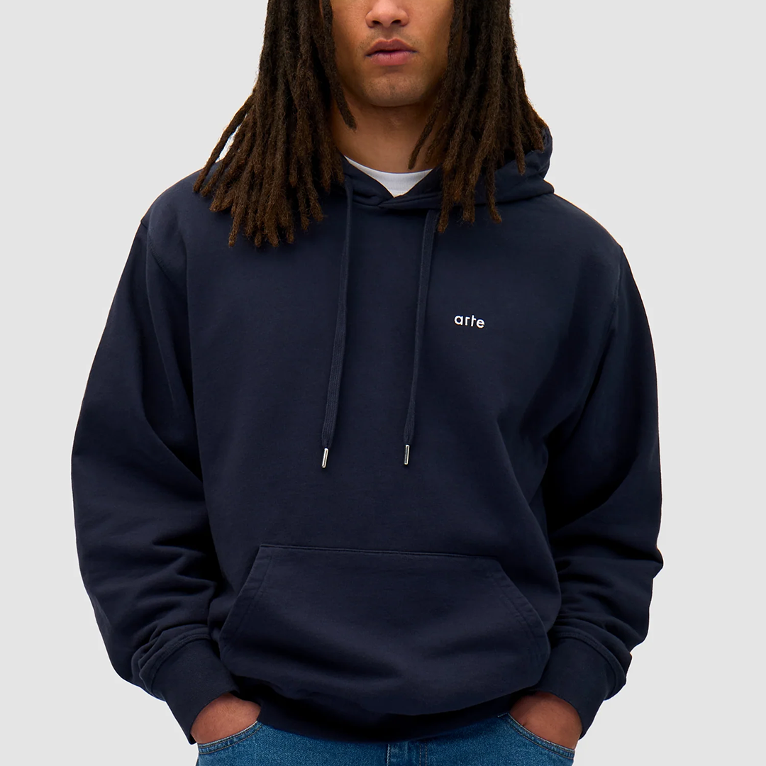 Back Sun & Moon Hoodie Navy