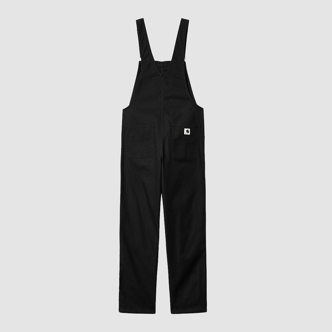 W' Bib Overall Straight Black Rinsed