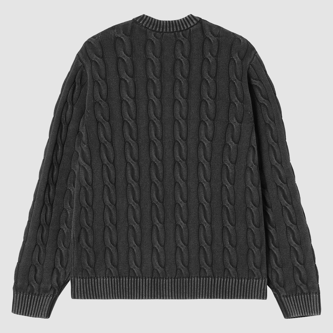 Carter Sweater Black Garment Dyed
