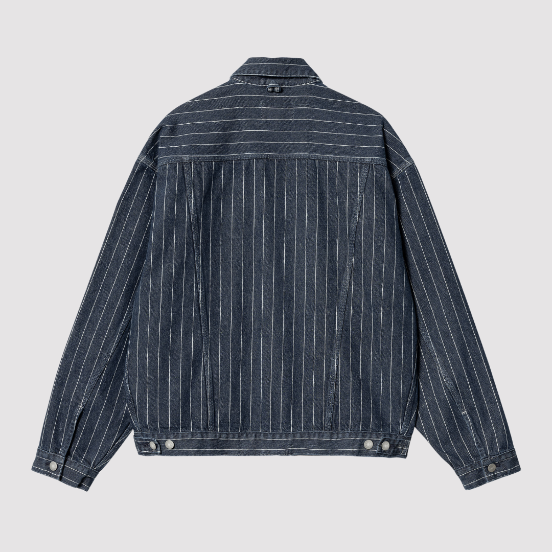 Orlean Jacket Stripe Blue / White Stone Washed