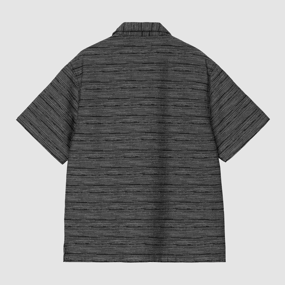 S/S Gellar Shirt Stripe Black Rinsed