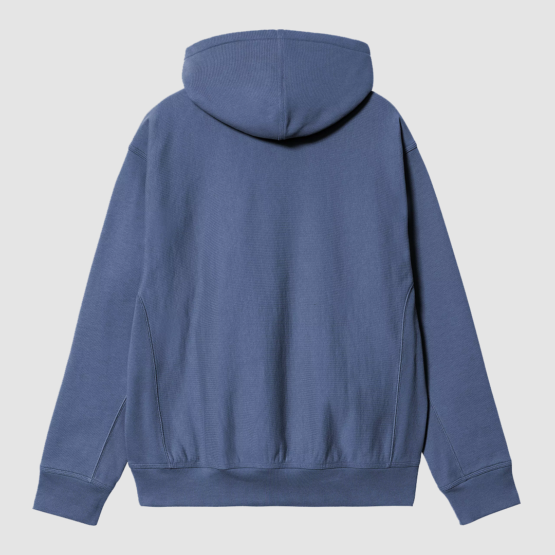 Hooded American Script Jacket Blue Iris