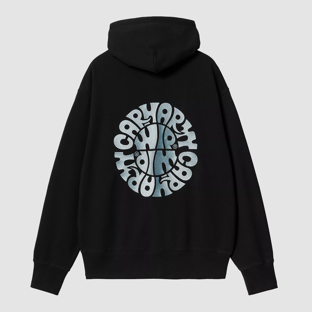 Hooded Jazzy Sweat Jacket Black / Air Sky