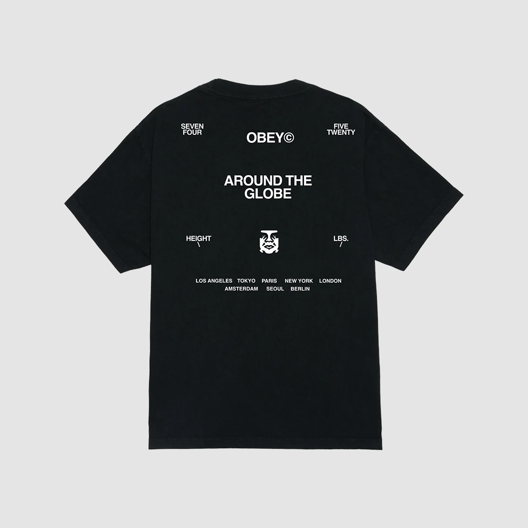 Obey Around The Globe T-Shirt Black