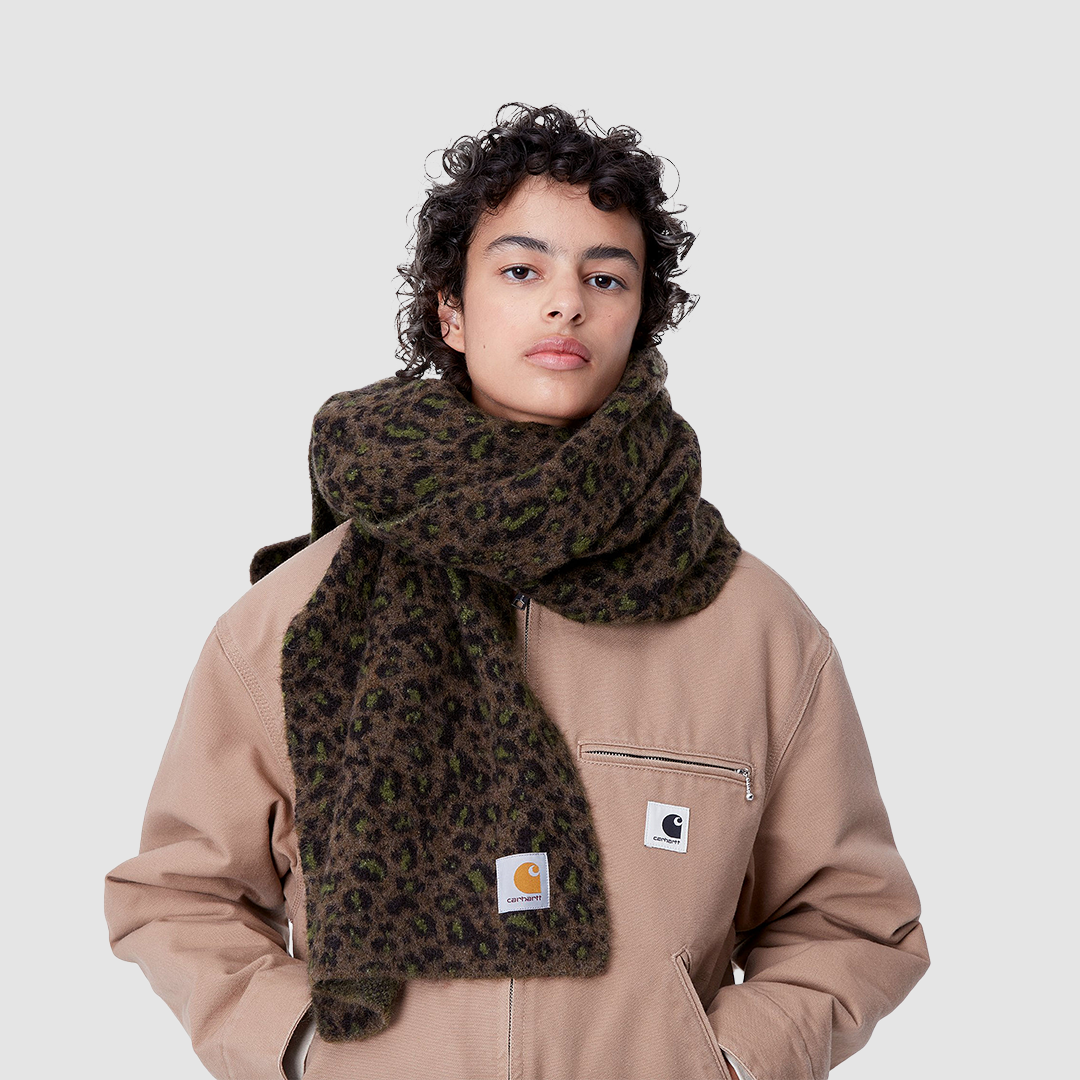 Palmer Scarf Camo Leo Jacquard Tamarind