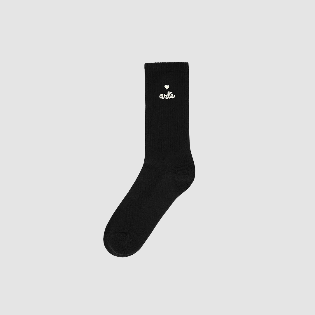 Heart Logo Socks Black