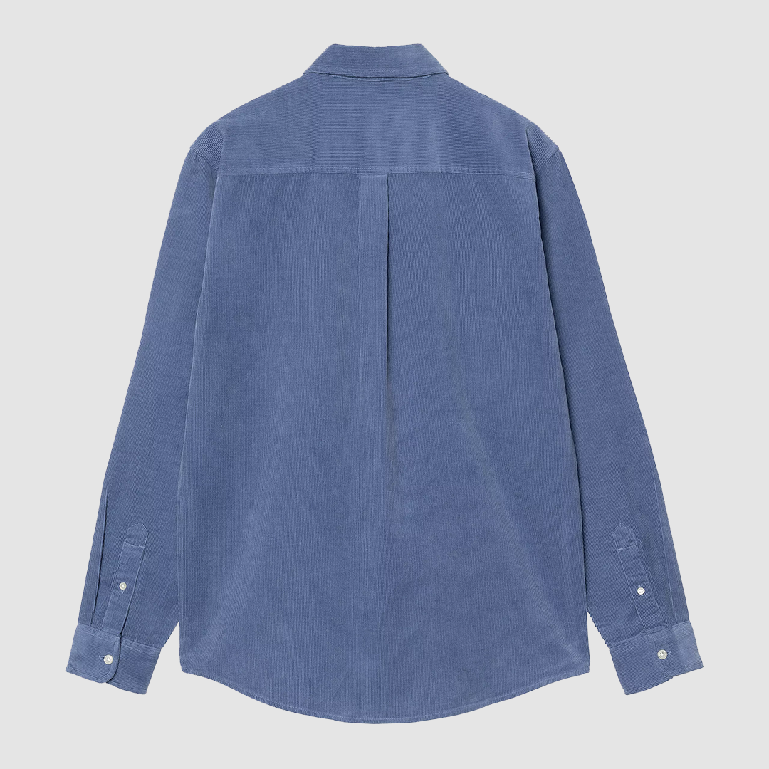 L/S Madison Fine Cord Shirt Blue Iris / Wax