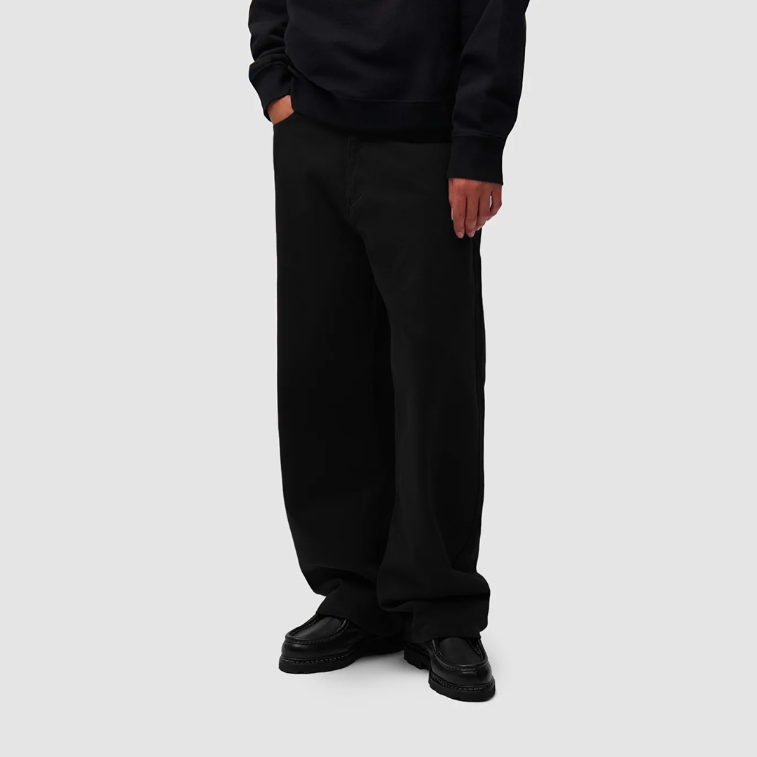 Back Pocket Graphic Pants Black