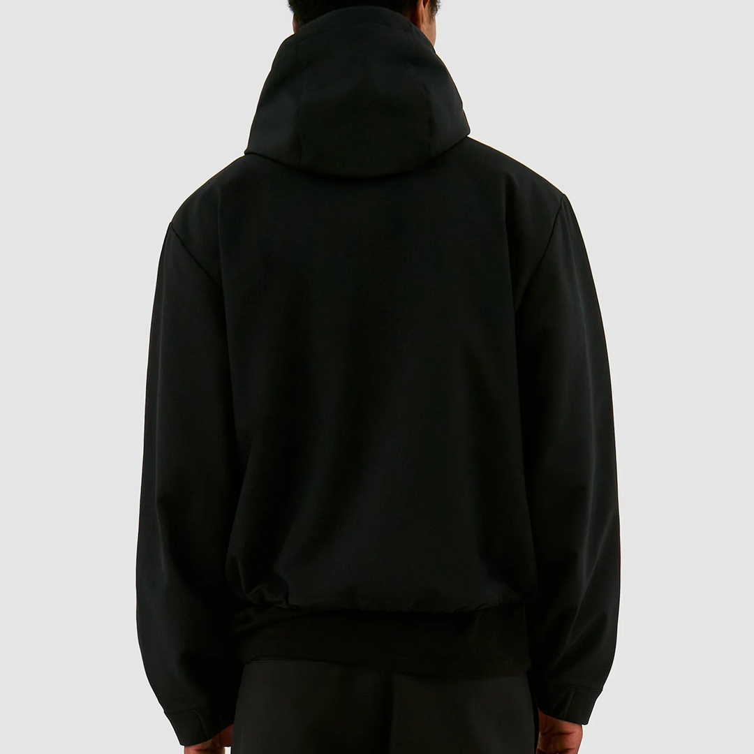 3D Pocket Hodded PES Jacket Black