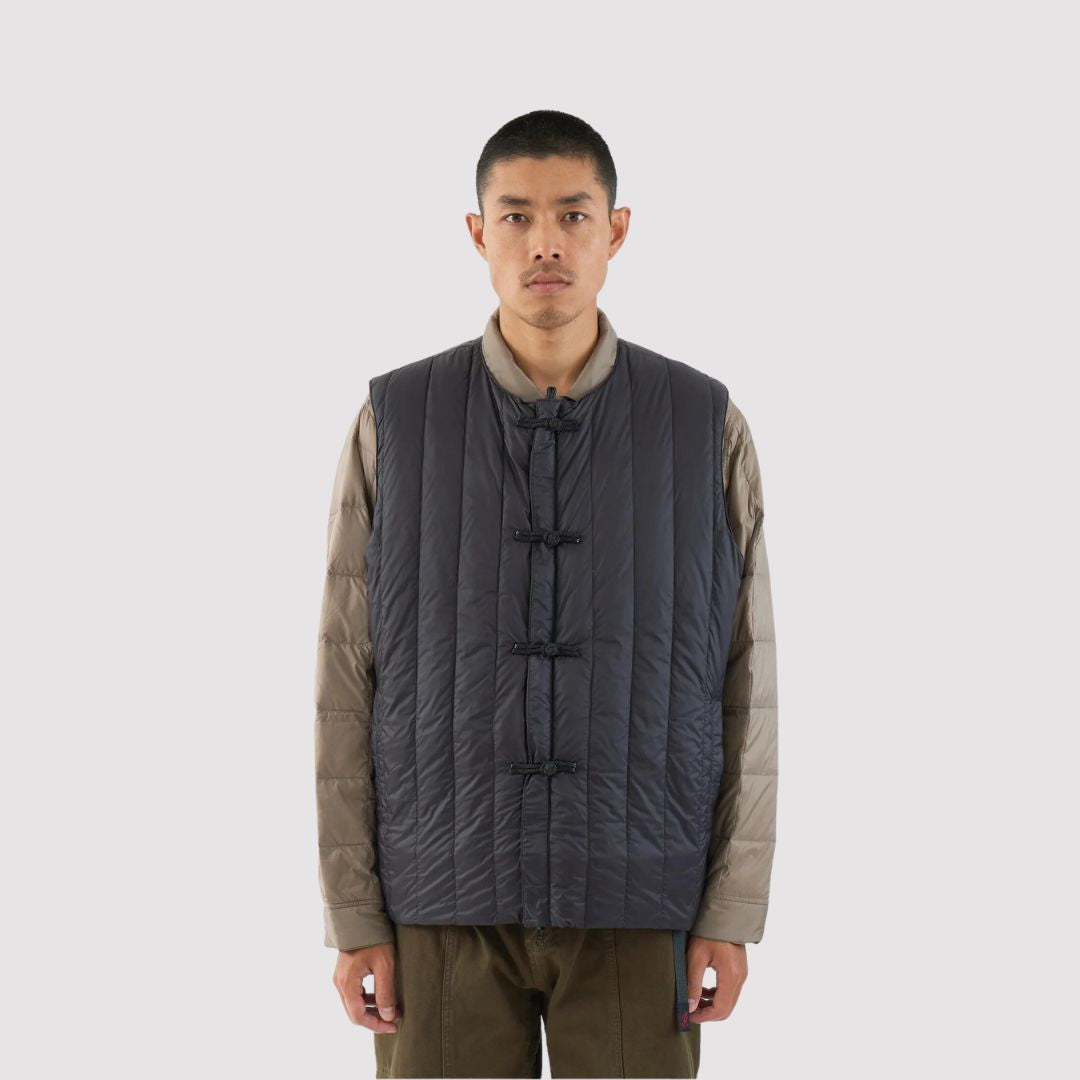 Reversible China Inner Vest Black / Black