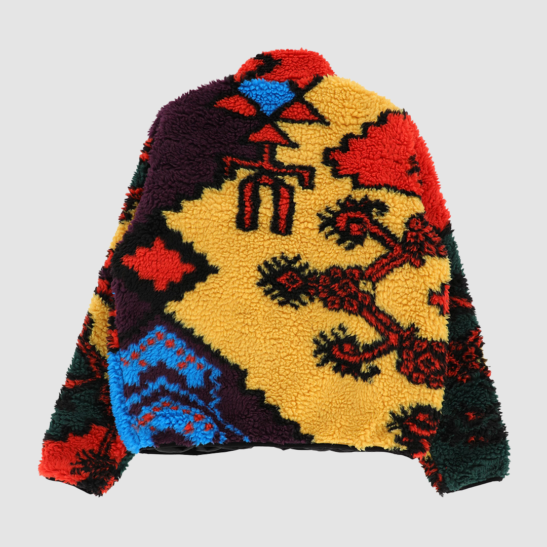 Moroccan Rug Sherpa Jacket Bright Multi