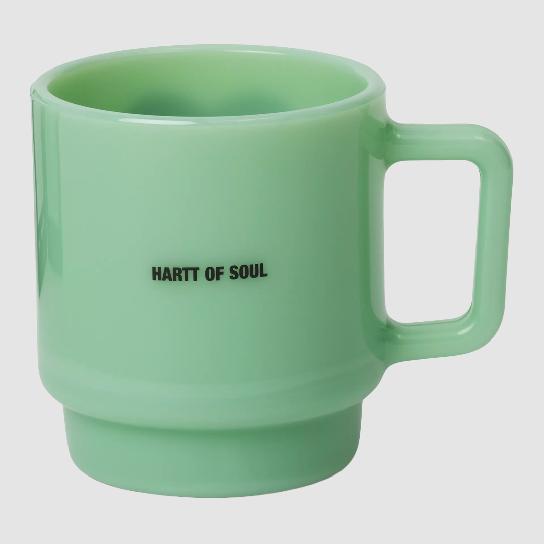 Heart Glass Mug Jade