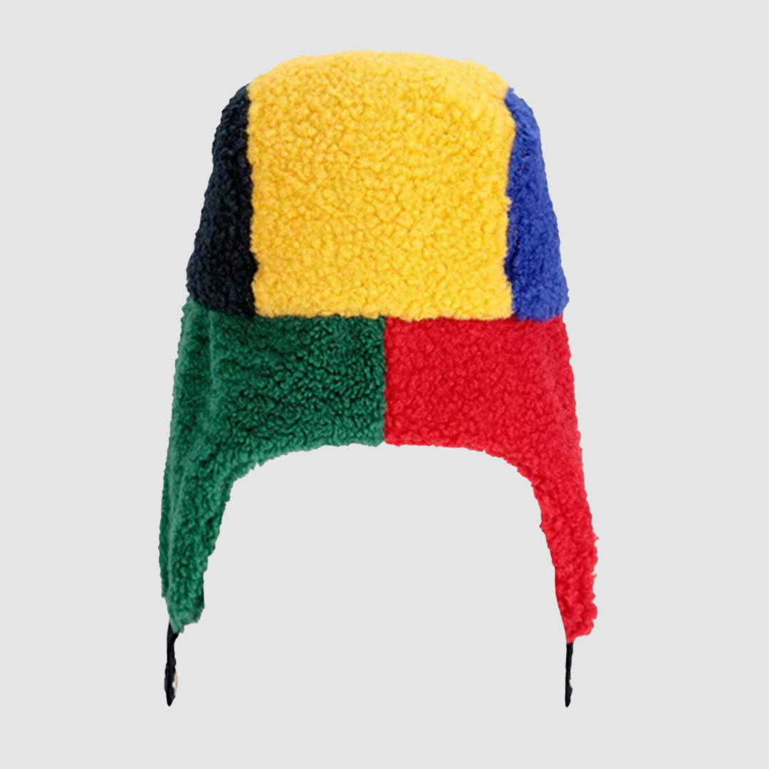 Baby Color Block Sheepskin Chapka