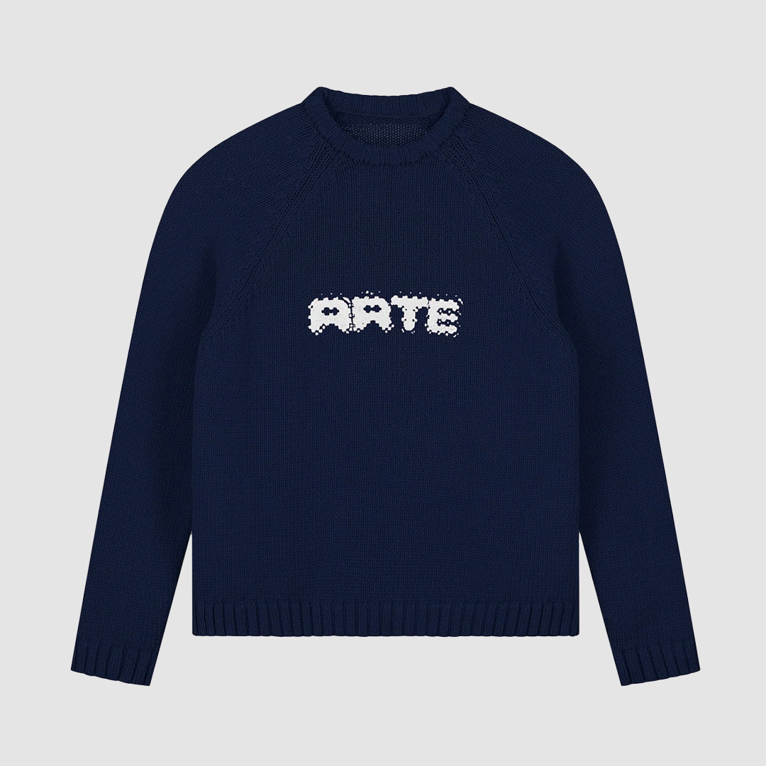 Pixel Front Knit Navy