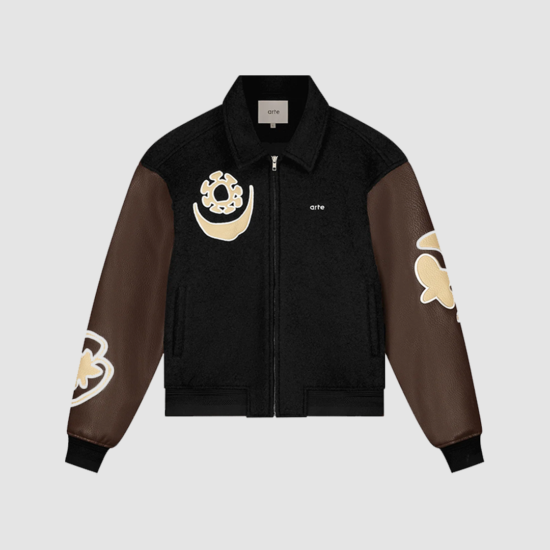 Varsity Jacket Black / Brown