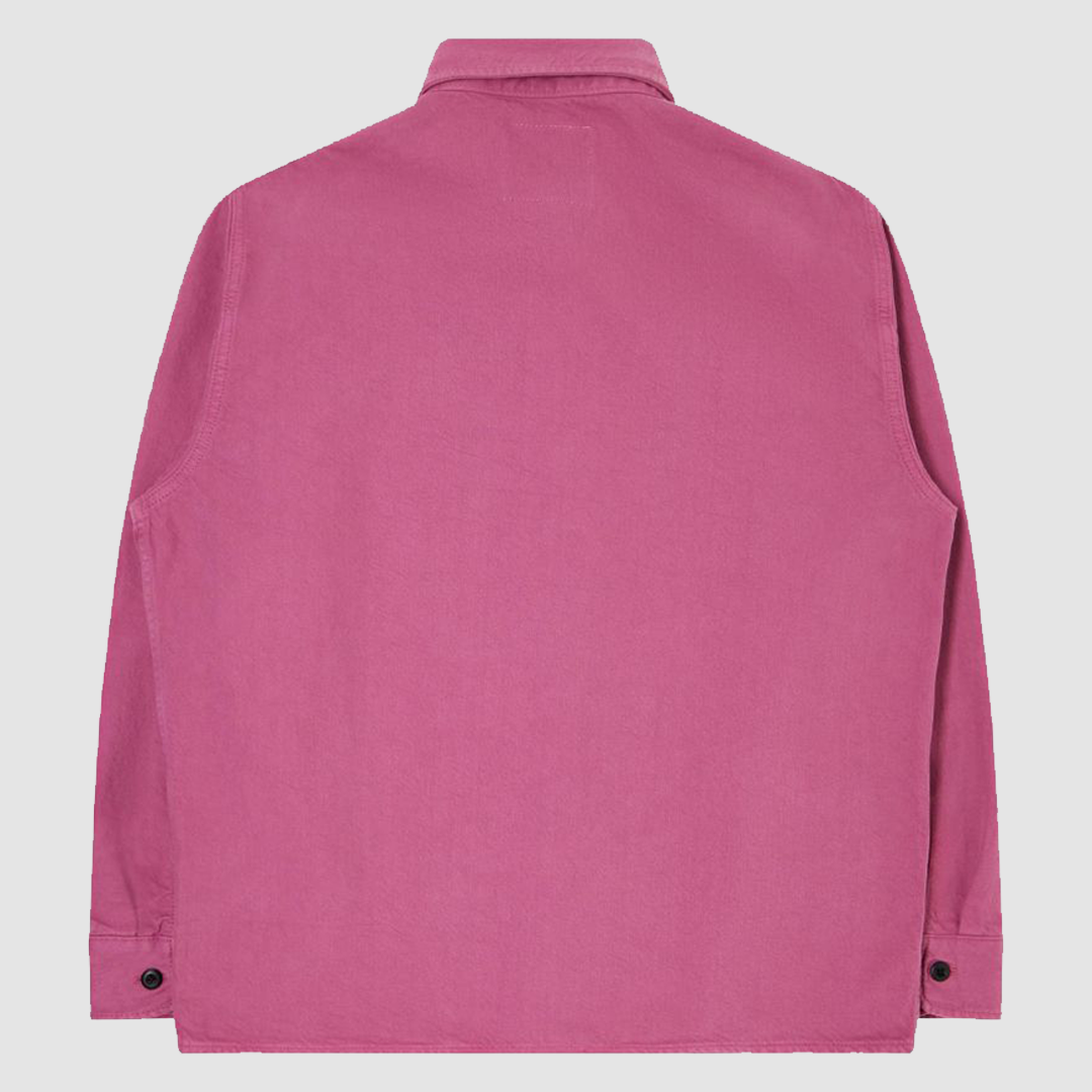 Edwin Sebastian Shirt LS Red Violet Garment Dyed