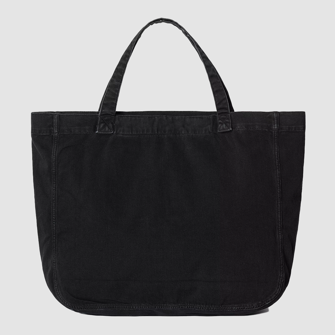 Rivet Tote Bag Black Stone Washed