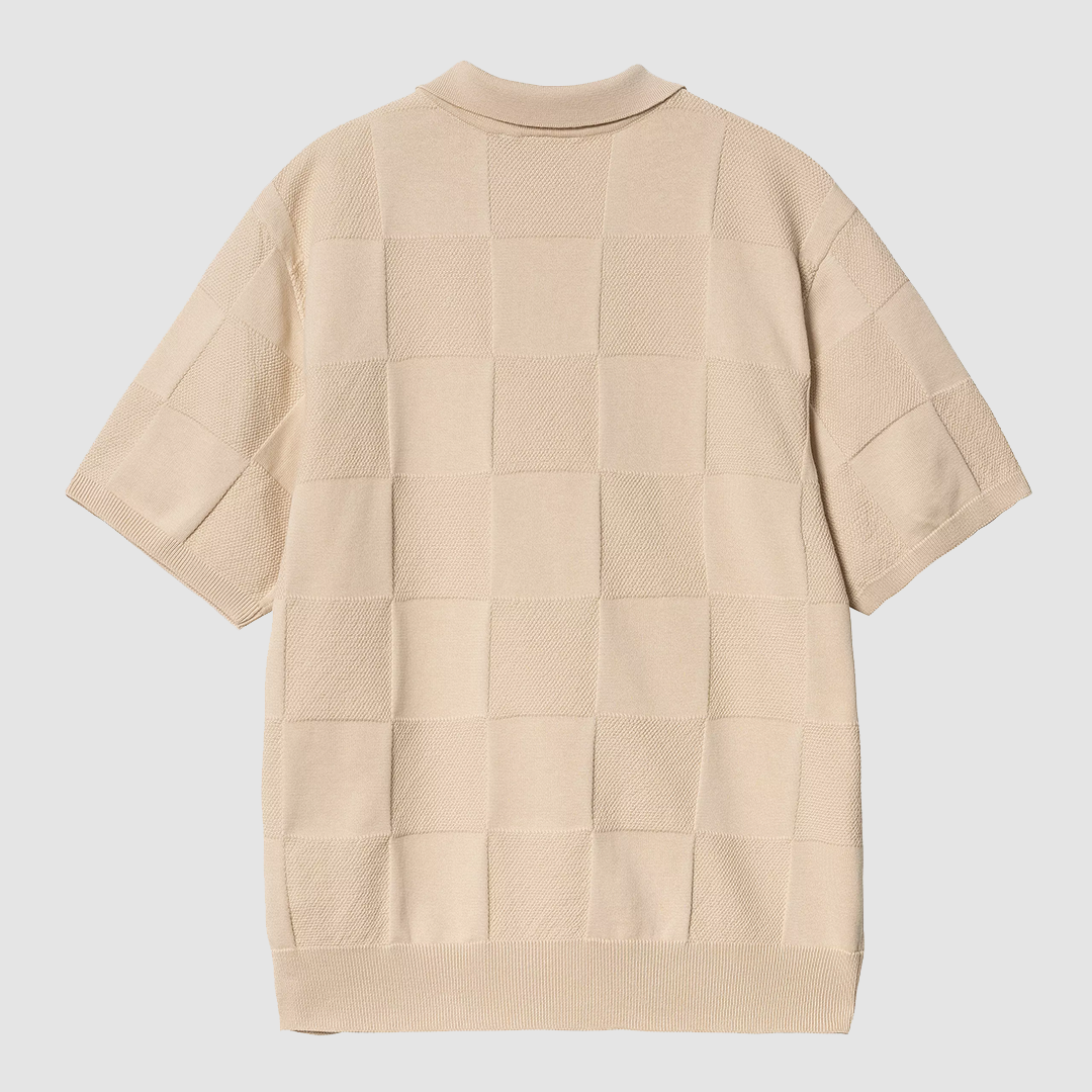 S/S Checker Polo Fleur De Sel