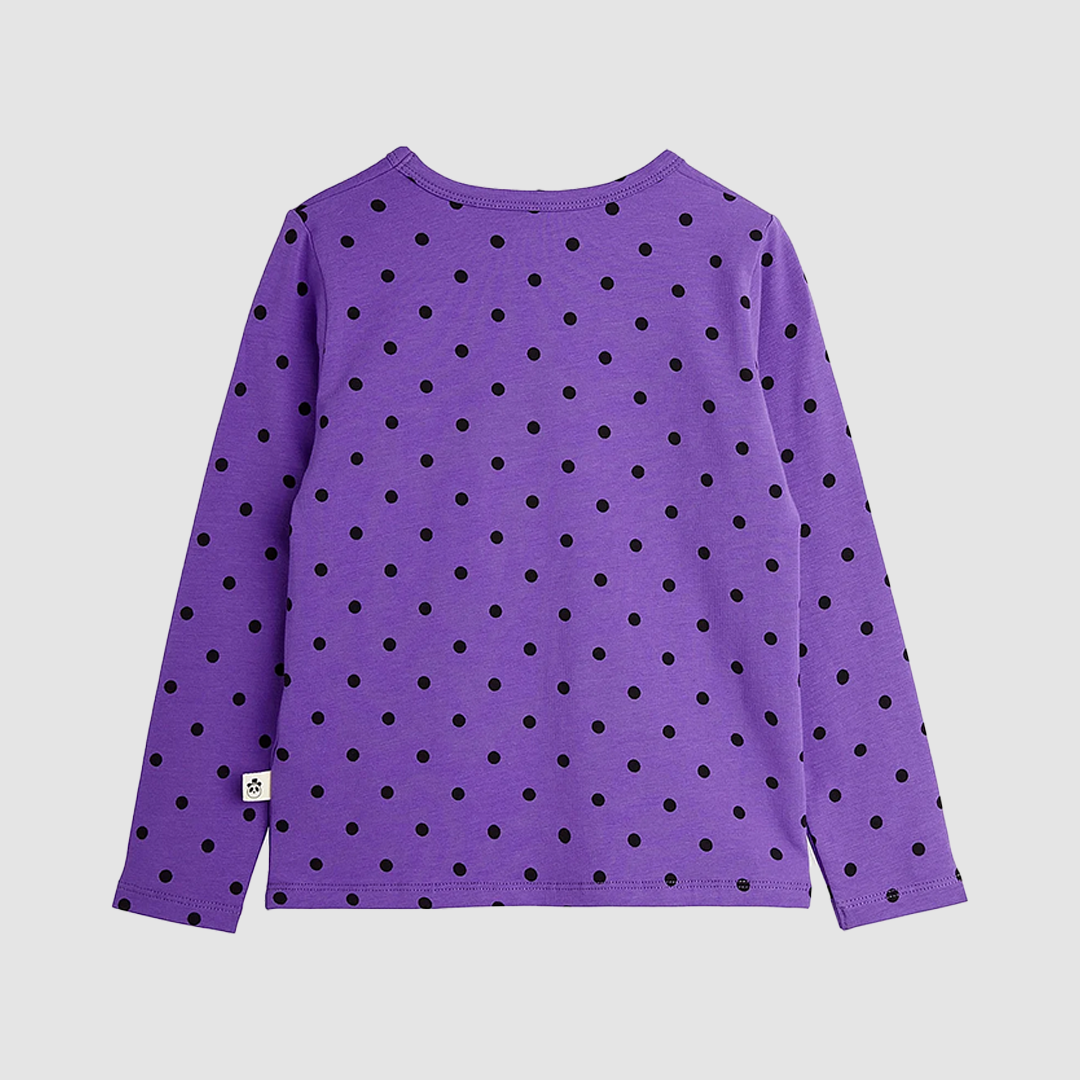 Polka Dots LS T-Shirt Purple