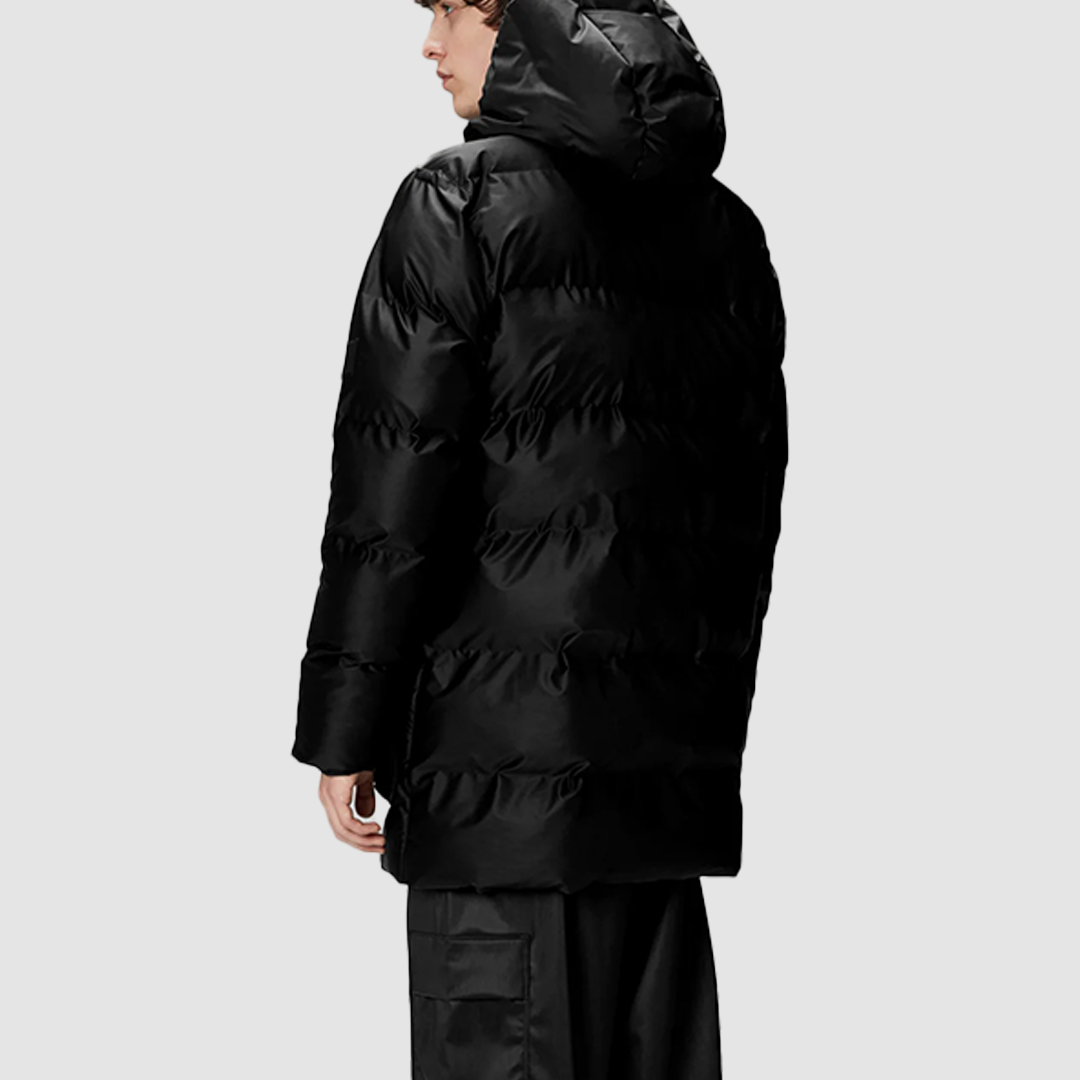 Alta Long Puffer Cargo Jacket Black