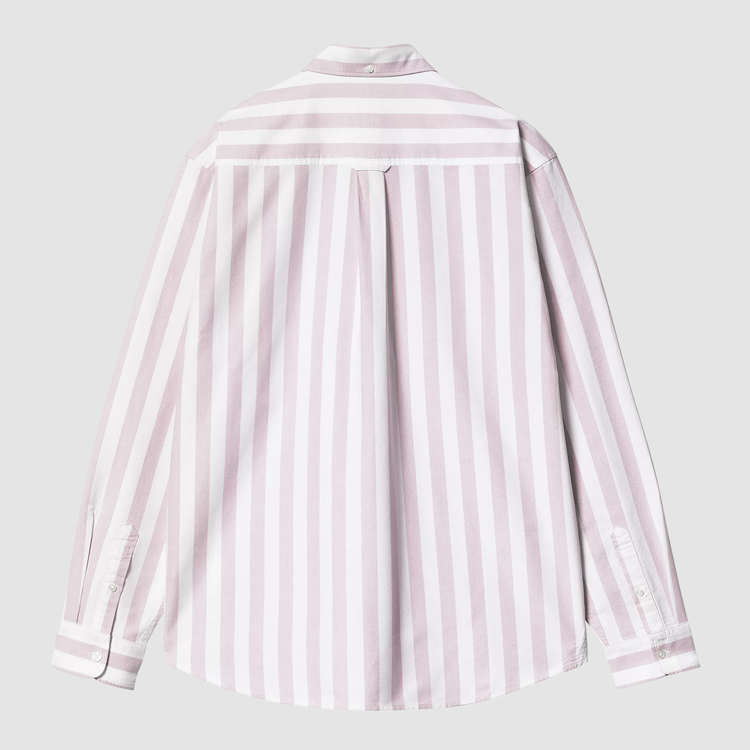 L/S Dillion Shirt Stripe Hortensia / White