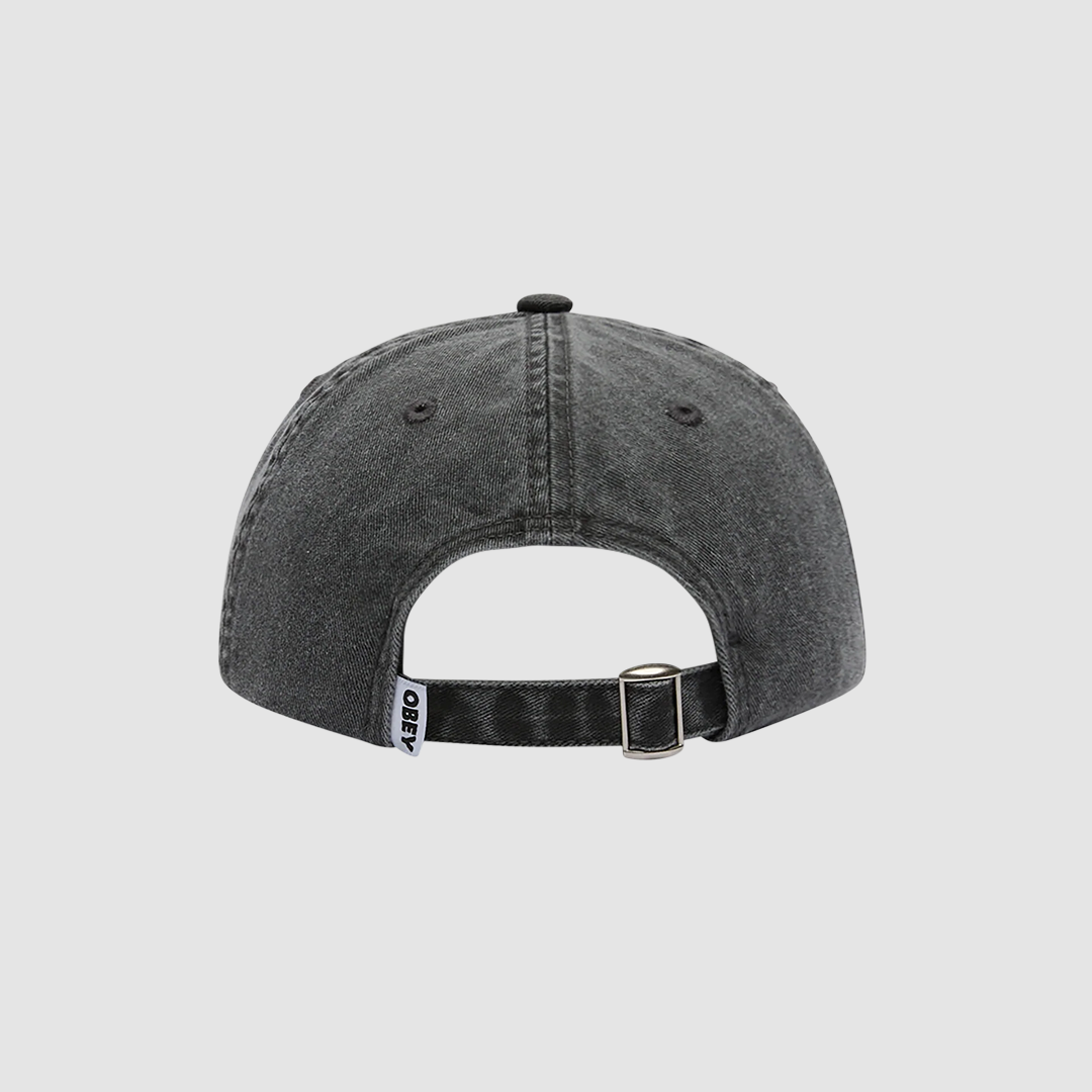 Pigment Bold 6 Panel Strapback Black