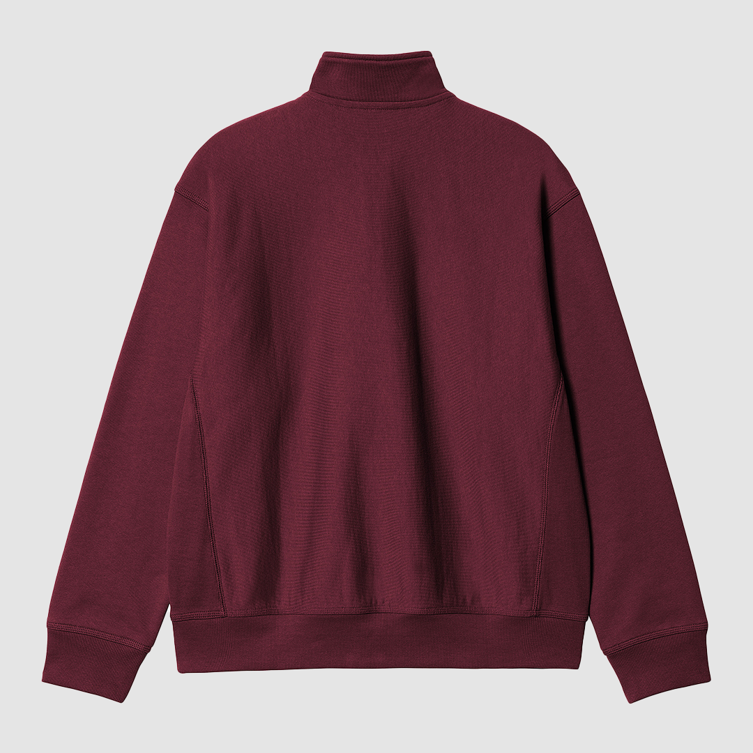 Half Zip American Script Sweat Malbec