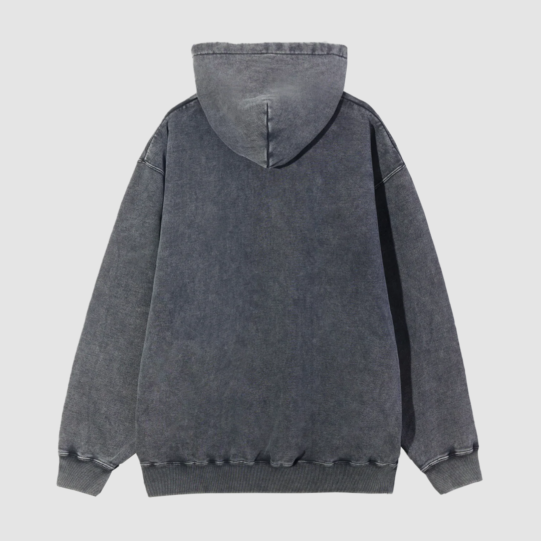 Dyed Collage Logo Hoodie Black