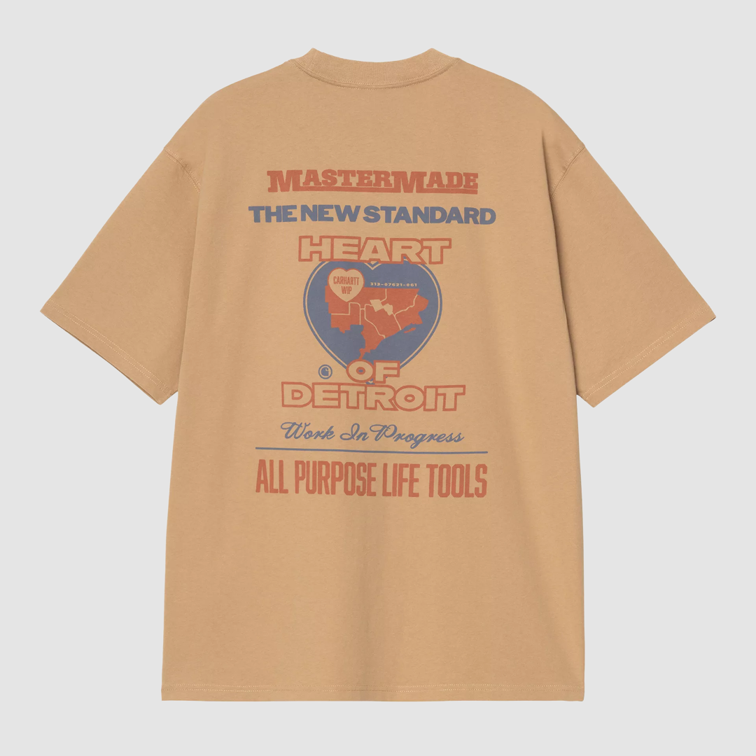 S/S Arcan T-Shirt Dusty H Brown Heavy Stone Wash