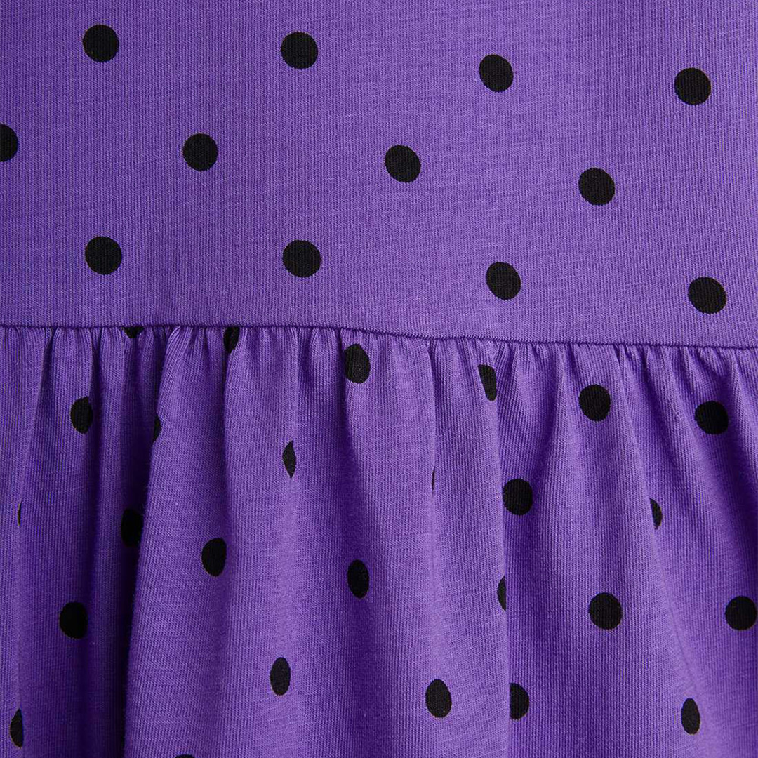 Polka Dots LS Dress Purple