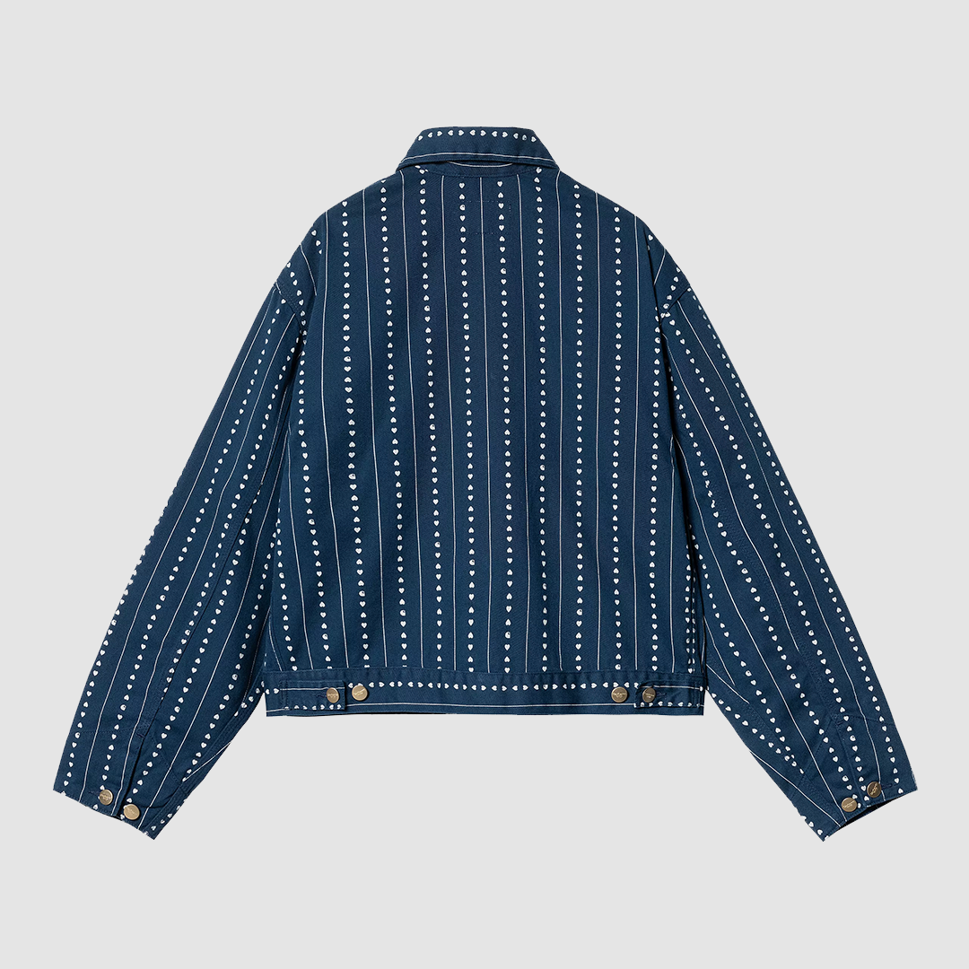 W' Drewe Jacket Heart C Pinstripe Ink / Natural Rinsed