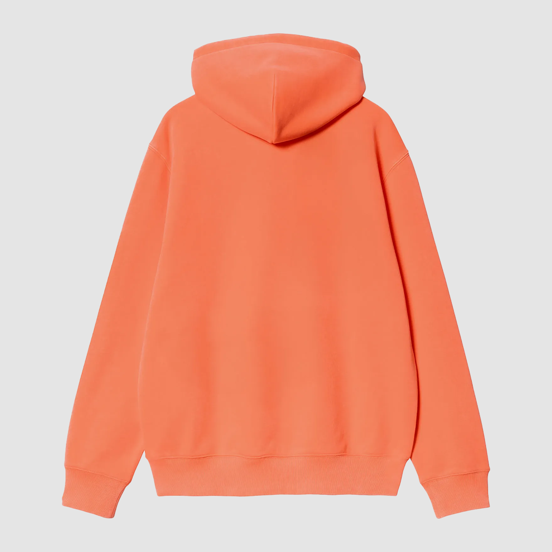 Hooded Industry Sweat Lumo Orange / Black Garment Dyed