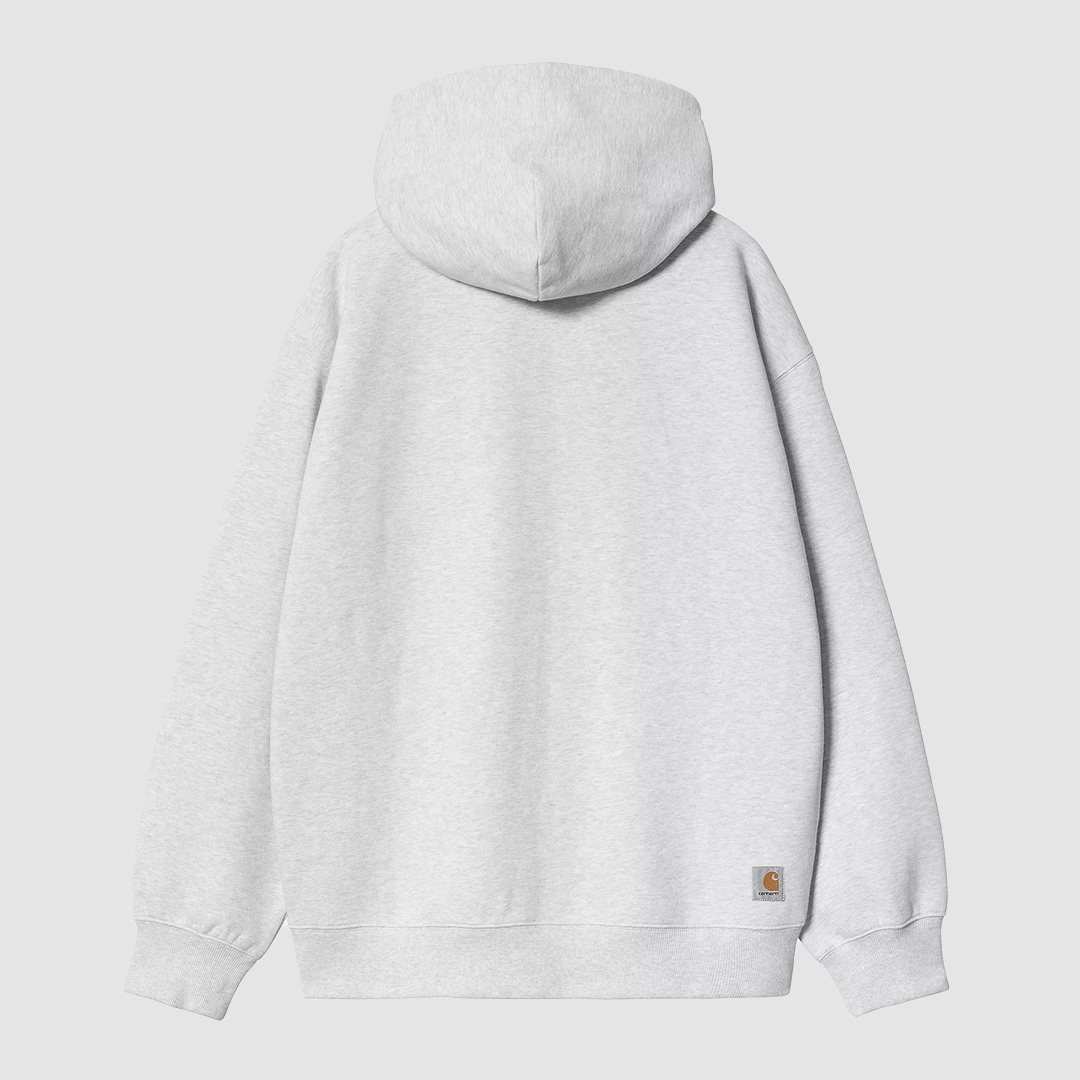 Hooded WIP Sweat Jacket Ash Heather Stone Washed
