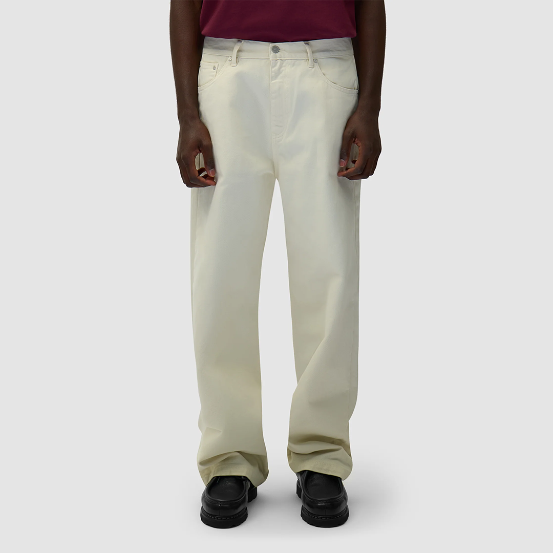 Back Pocket Graphic Pants Cream