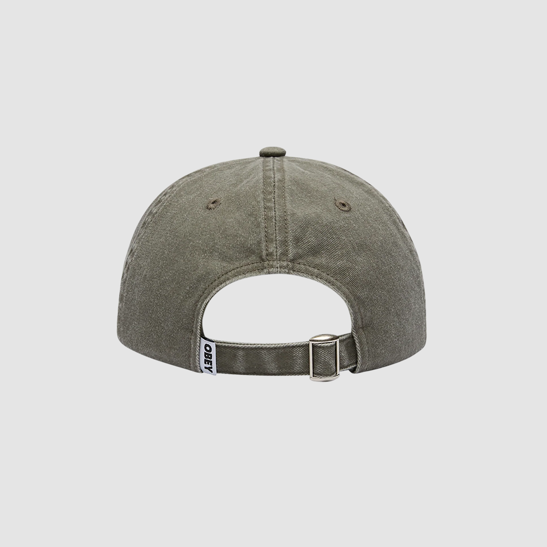 Pigment Bold 6 Panel Strapback Olive