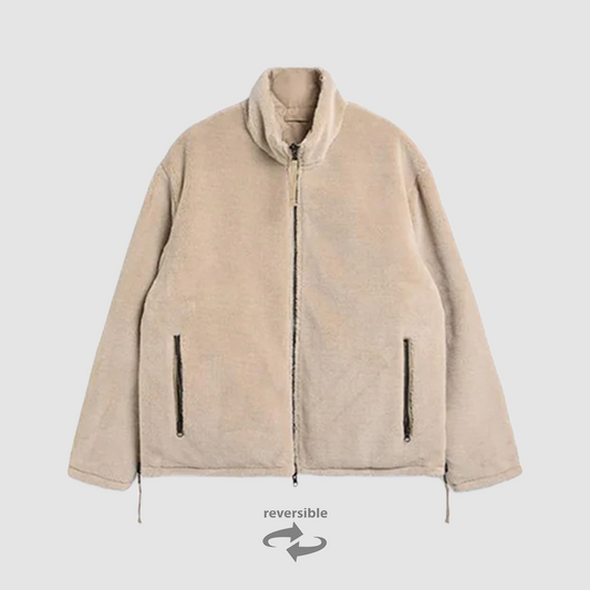 Military Reversible Hi Neck Down Jacket Coyote / Beige