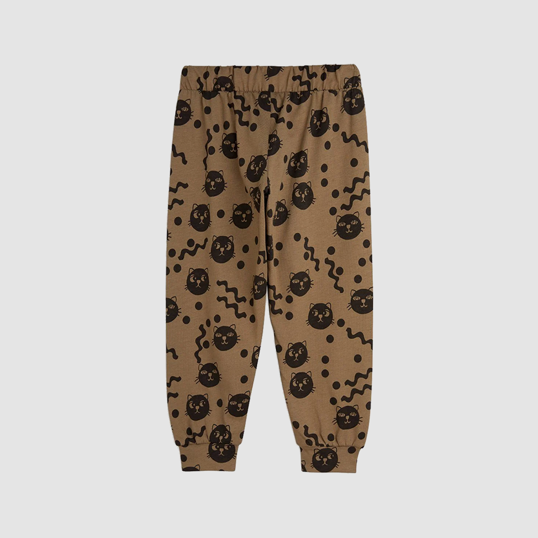 Squiggly Cats Aop Trousers Brown