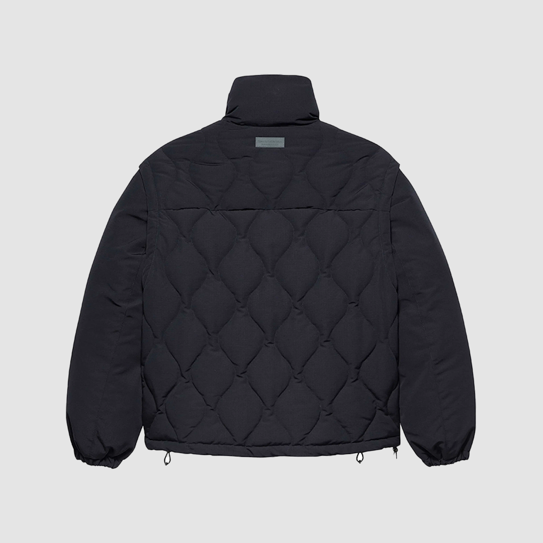 Detachable Sleeves Quilted Jacket