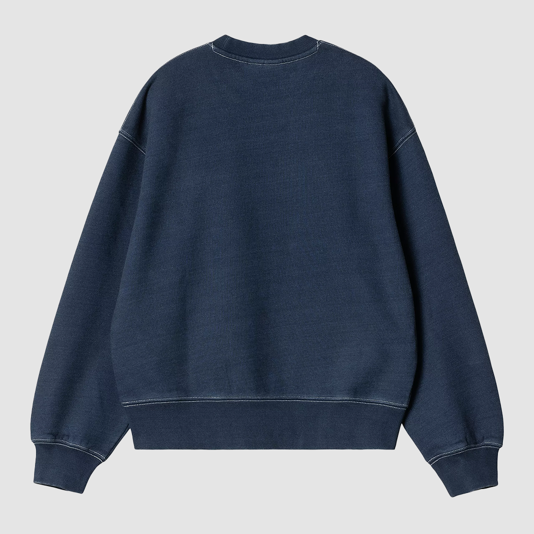 W' Ingo Sweat Dark Blue Garment Dyed