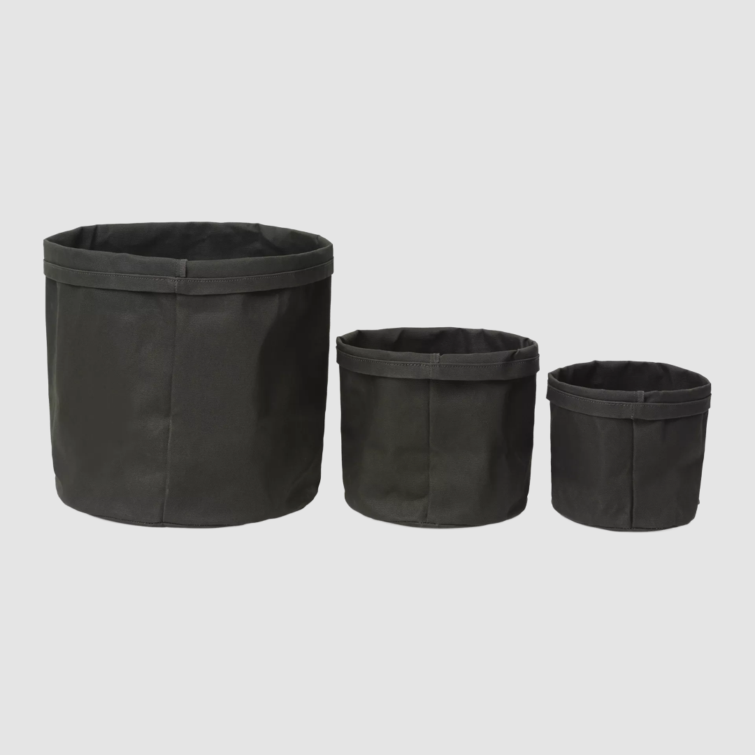 Canvas Planter Set Olive