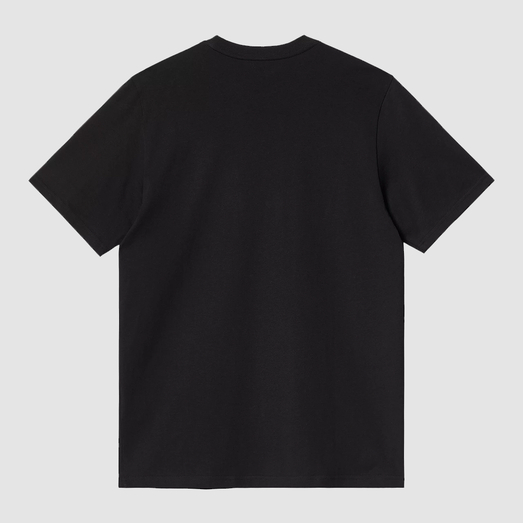 S/S Pocket Heart T-Shirt Black / Black