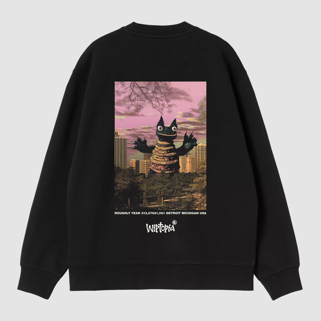 W' Wiptopia Script Sweat Black / Dark Grey