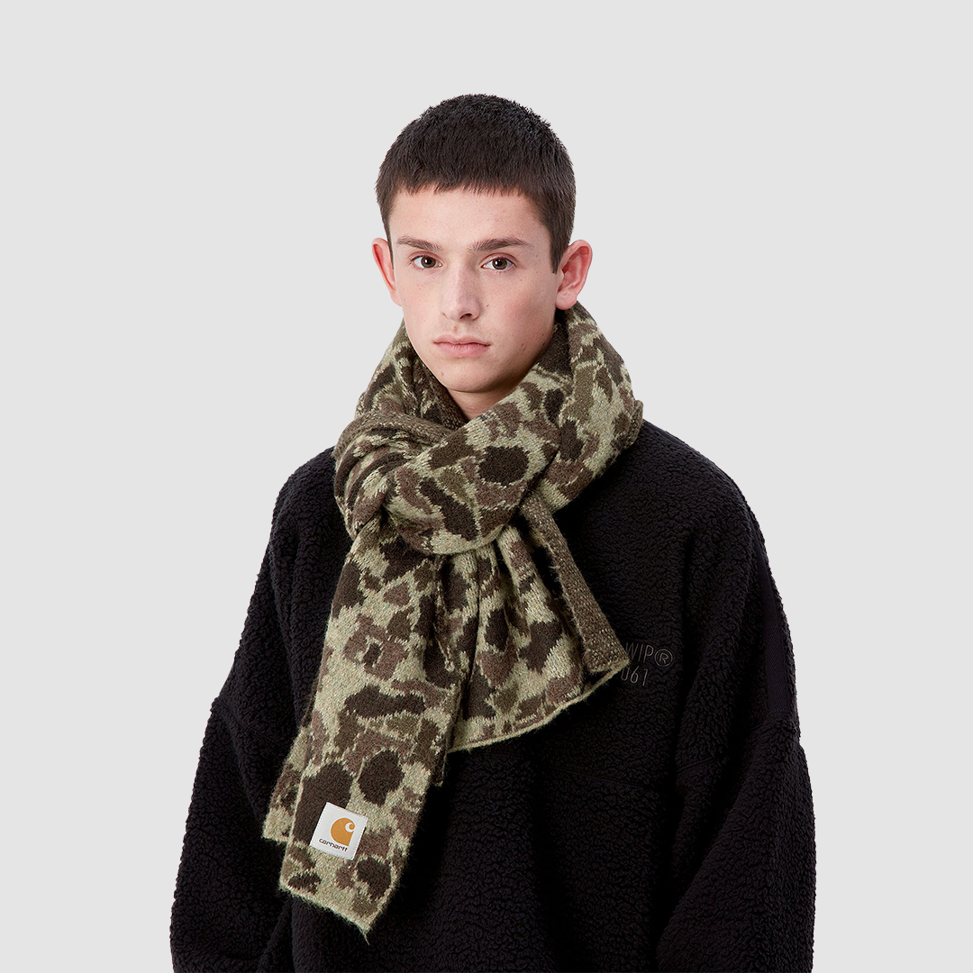 Palmer Scarf Camo Duc Jacquard Green