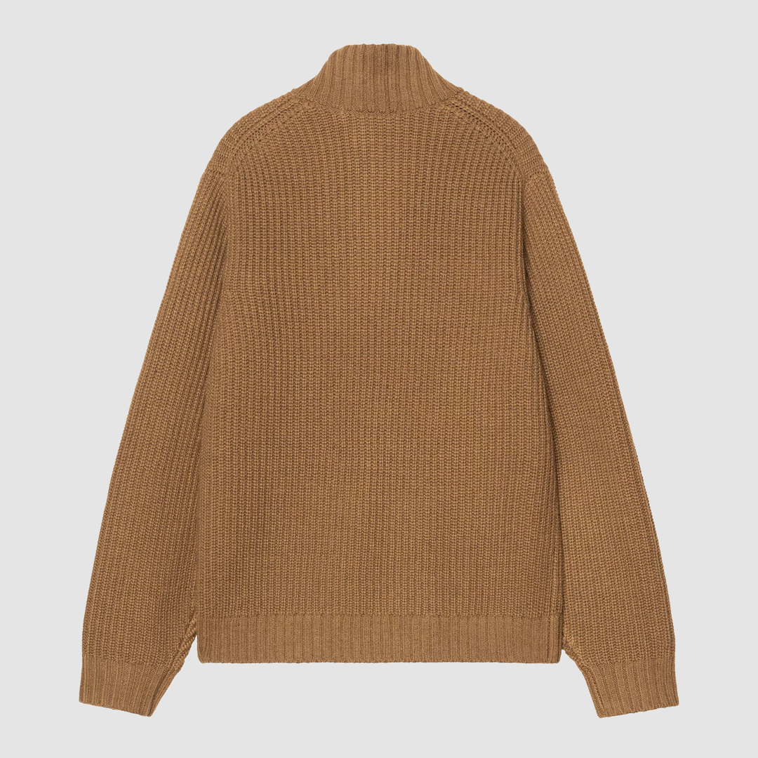 Detroit Half Zip Sweater WIP H Brown