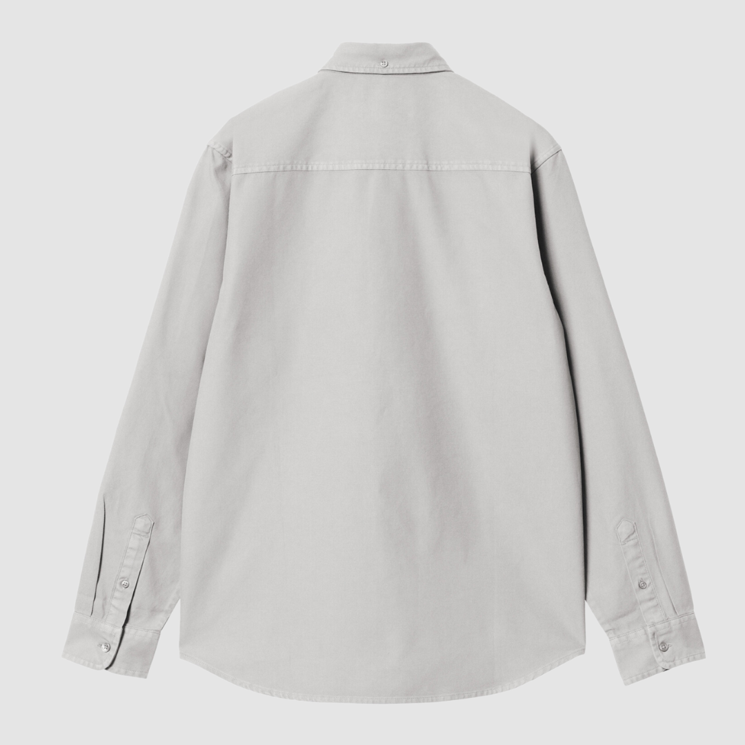 L/S Bolton Shirt Sonic Silver Garment Dyed