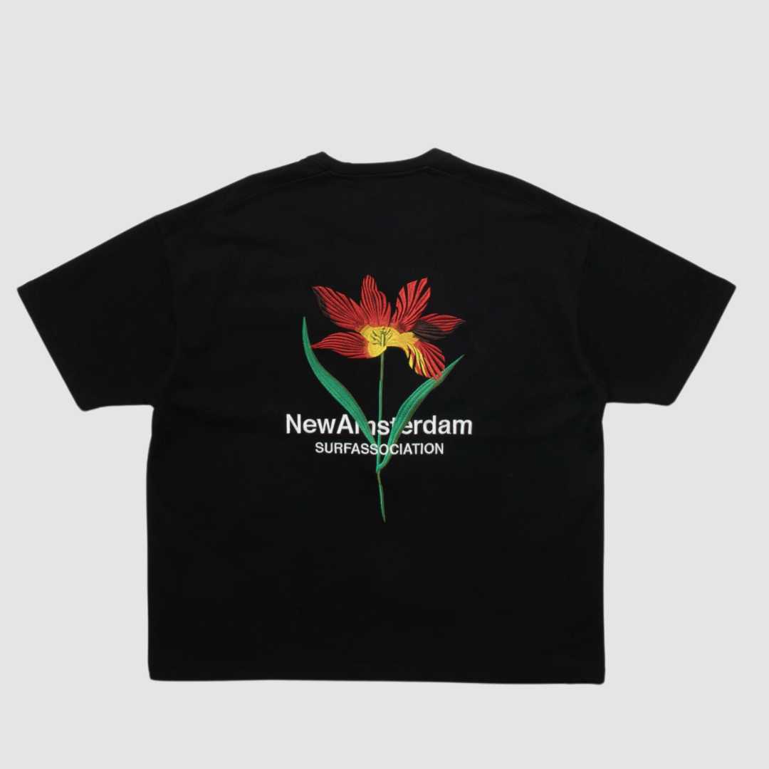 Waxed Tulip Tee Black