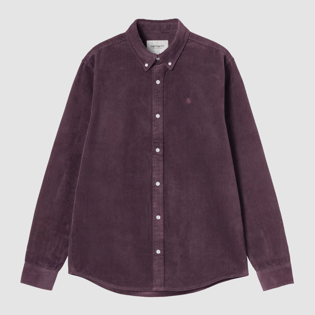 L/S Madison Cord Shirt Cozy Purple